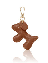Load image into Gallery viewer, Italian Handmade Leather Dog-Shaped Keyring Bag Charm

