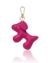 Load image into Gallery viewer, Italian Handmade Leather Dog-Shaped Keyring Bag Charm
