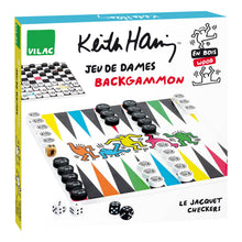 Load image into Gallery viewer, Vilac - Keith Haring 2 In 1 Backgammon &amp; Draughts Set

