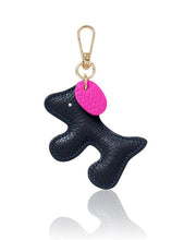 Load image into Gallery viewer, Italian Handmade Leather Dog-Shaped Keyring Bag Charm
