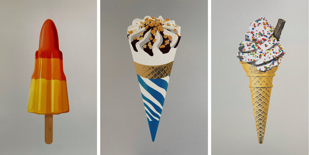 Ice Cream Trio - Rocket Lolly, Cornetto, Hundreds & Thousands