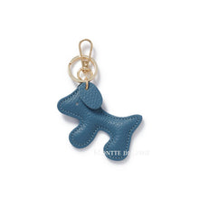 Load image into Gallery viewer, Italian Handmade Leather Dog-Shaped Keyring Bag Charm
