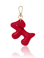 Load image into Gallery viewer, Italian Handmade Leather Dog-Shaped Keyring Bag Charm
